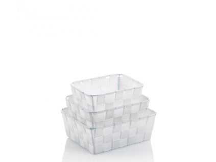 KELA Koš Alvaro set PP, bílá, 3ks KL-23009