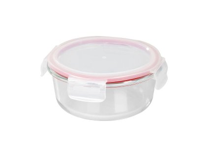 Dóza MagicHome kulatá skleněná Clip, 650ml