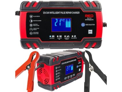 Automatická nabíječka baterií 12/24V, 8A RED TECHNIC