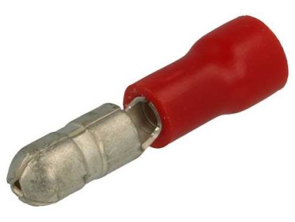 Konektor KOLÍK 4mm červený, kabel 0,5-1,5mm2