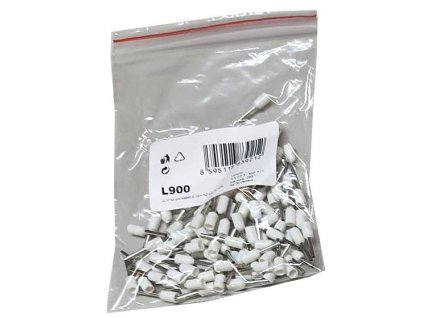 Dutinka pro kabel 0,75mm2 bílá (E7508), balení 100ks