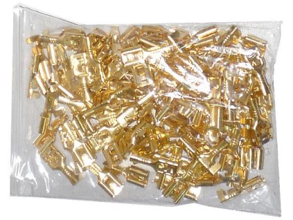 Faston-zdířka 6,3mm neizolovaná,kabel 1-2,5mm2, balení 100ks