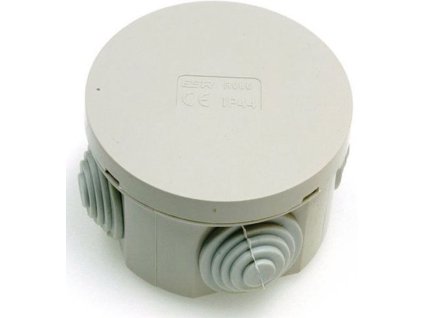 Instalační krabička RO65, průměr 65x40mm, 4x průchodka