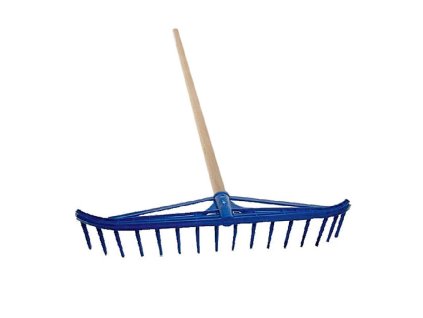 Hrábě plastové, 55cm, 16zubů + násada 160cm