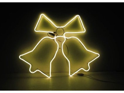 Vánoční dekorace Zvonky LED, teplá bílá, 230V, IP44,  51x42cm