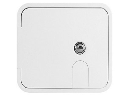 Karavanové dvířka uzamykatelné 195x165mm - bílé