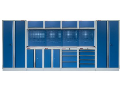 Kvalitní PROFI BLUE dílenský nábytek - 4535 x 495 x 2000 mm - MTGS1300BB2