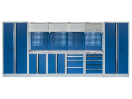Kvalitní PROFI BLUE dílenský nábytek - 4535 x 495 x 2000 mm - MTGS1300BB3