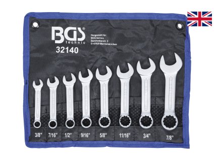 Klíče očkoploché, palcové 8ks - BGS 32140