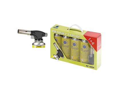 UNI hořák 1kW 360st.+4kartuše