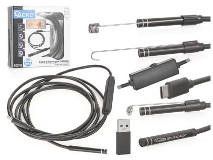 Inspekční kamera, endoskop 5,5mm, 2m, USB C / USB 2.0 GEKO