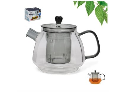 Konvice sklo/nerez s filtrem 900ml  MEYERHOFF MHTG13