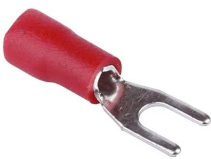 Vidlička kabelová 3,7mm červená (SVS 1,25-3,5)