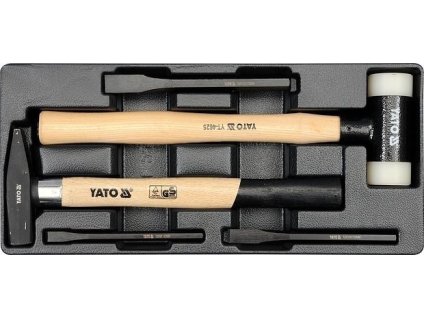 Sada kladiv a sekáčů ve výplni do dílenských vozíků, 5 dílů - YT-5540