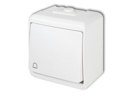 Tlačítko OFF-(ON) zvonkové nástěnné, IP54, bílé, Karlik