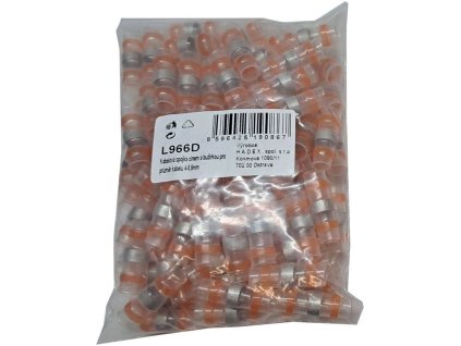 Kabelová spojka s cínem a bužírkou, vnitřní průměr 8mm, balení 100ks