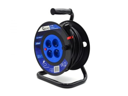 Prodlužovací kabel na bubnu 4 zásuvky 25m 3x1,0mm GEKO