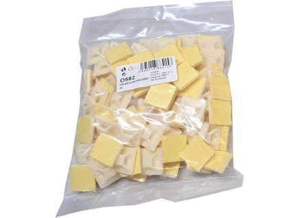 Držák stahovací pásky plochý 25x25mm bílý, balení 100ks