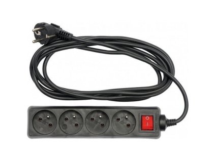 Kabel prodlužovací 1,5 m, vypínač, 4 zásuvky - TO-72630