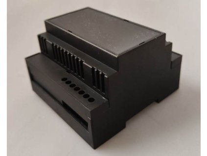 Krabička plastová černá 88x90x60mm na DIN lištu