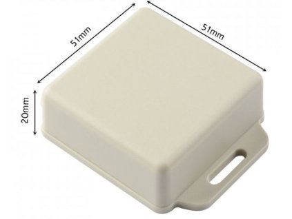 Krabička plastová šedá, 51x51x20mm, ABS