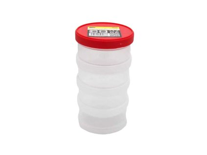 Plastový šroubovací box, kulatý, průměr 9 cm, 4 patra - MAGG 120238