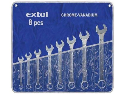 Očkoplochý klíč CrV Extol Premium-sada 8ks