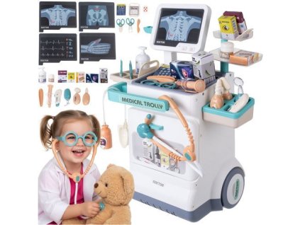 Lékařský vozík s vyšetřením EKG a rentgenem XXL