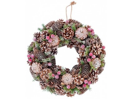 Věnec MagicHome s šiškami, 37x09x37cm