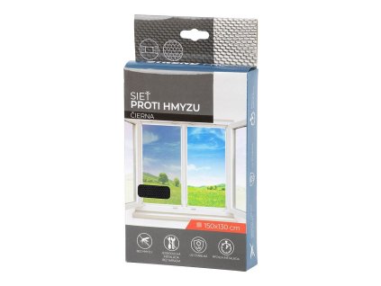 Síť proti hmyzu na suchý zip FlyScreen2 150x130cm černá