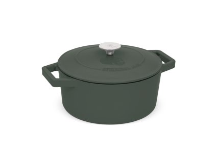 BERLINGERHAUS Pekáč litinový s poklicí 24 cm Matte Green Collection BH-6544