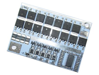 Ochranný obvod a balancér pro 4 LiFePO4 články, proud do 100A