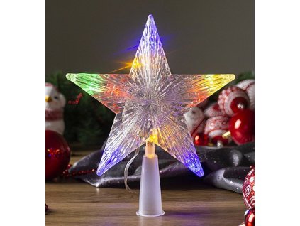 MagicHome Vánoční hvězda, 10 LED, barevná, 2xAA