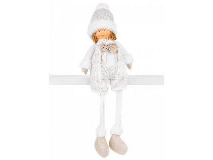 Postavička MagicHome Chlapeček bílo-zlatý, látkový, 15x10x45cm
