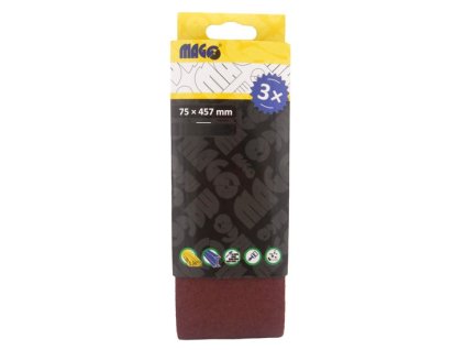 Brusné pásy 75 x 457 mm, různé hrubosti, pro pásové brusky - MAGG