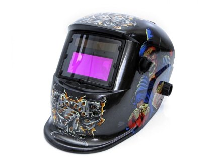 Svářečská kukla samostmívací s potiskem kostlivec MAR-POL