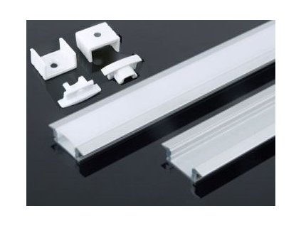 Hliníková lišta, Alu profil MS-508 pro LED pásek 8-10mm,délka 1m,natur