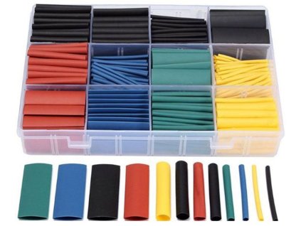 Smršťovací bužírky barevné 1,5-10mm, sada 530ks