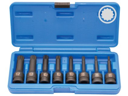 Sada kovaných prodloužených hlavic XZN 1/2”, velikosti M5-M18
