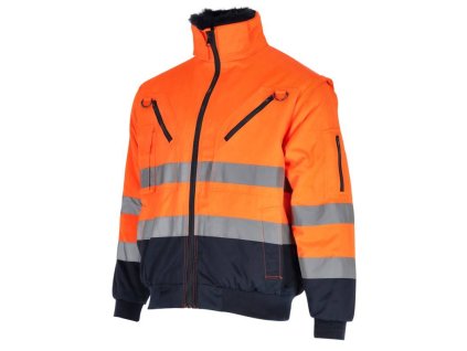 Bunda pilotka, multifunkční, 3v1 M oranžová STALCO S-44085