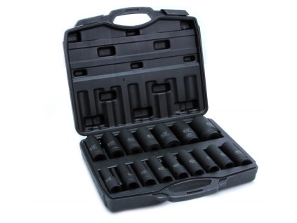 Hlavice nástrčná rázová, sada 16 ks, 1/2“, 10-32 mm BJC