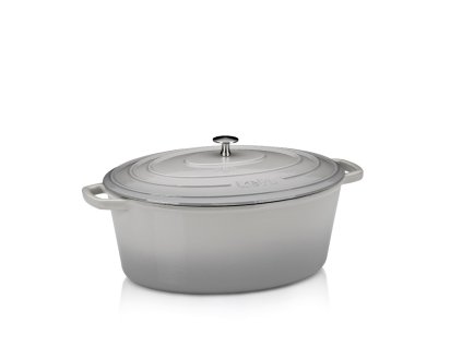 KELA Pekáč litinový s poklicí CALIDO 36x29cm šedá KL-12609