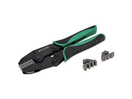 Lisovací kleště na koncovky 0,5-16 mm2 (22-6 AWG), 2 sady čelistí STALCO S011877001