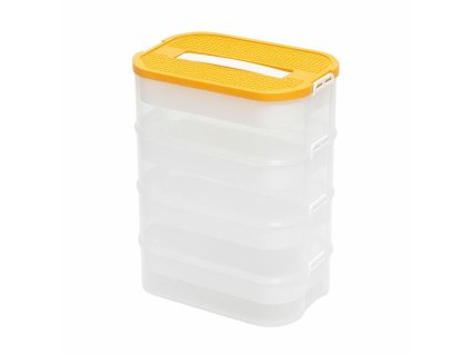 Úložný box, 4 patra, oranžový