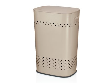 KELA Koš na prádlo sedací  Malaga kov béžový 39,5x29,5x57,5cm KL-23968