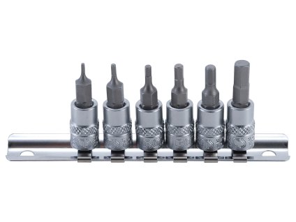 Zástrčné hlavice 1/4" imbus, 6 kusů