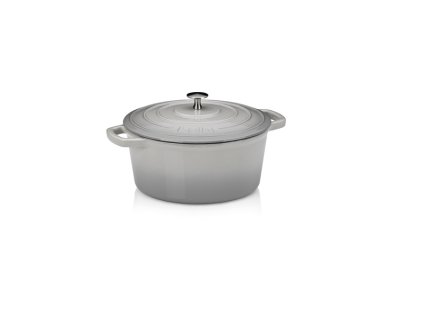 KELA Pekáč litinový s poklicí CALIDO 26 cm šedá KL-12607