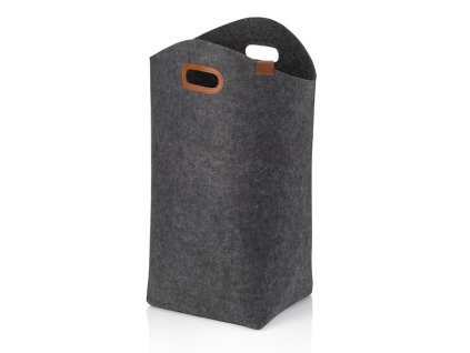 KELA Taška na prádlo Fay filc tmavě šedá 52x24 cm KL-24465