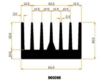Chladič Al 990066 66x40x40mm