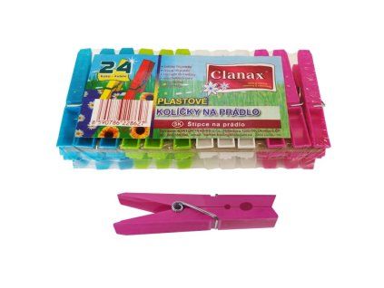 Kolíčky na prádlo 24ks plast  PLASTIC